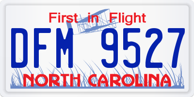 NC license plate DFM9527