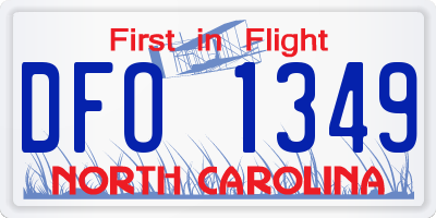 NC license plate DFO1349