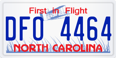 NC license plate DFO4464