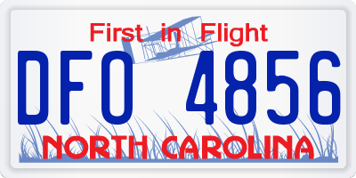 NC license plate DFO4856