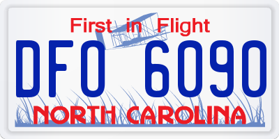 NC license plate DFO6090