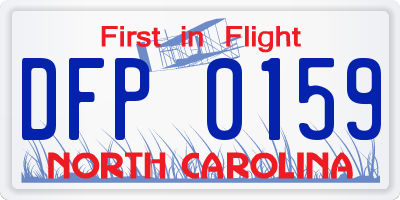 NC license plate DFP0159