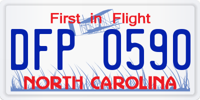 NC license plate DFP0590