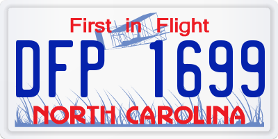 NC license plate DFP1699