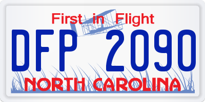 NC license plate DFP2090