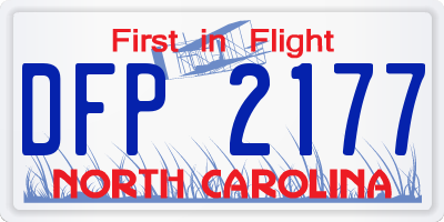 NC license plate DFP2177
