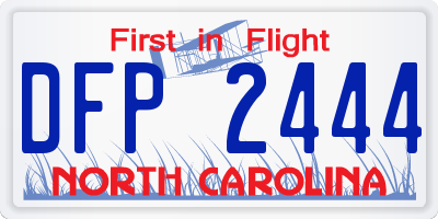 NC license plate DFP2444