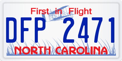 NC license plate DFP2471