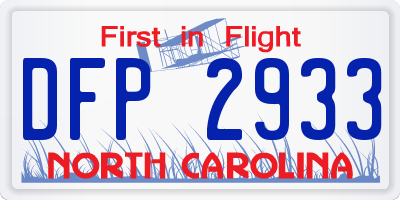 NC license plate DFP2933