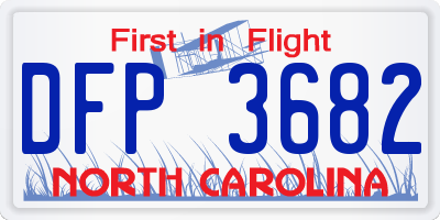 NC license plate DFP3682