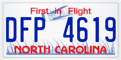 NC license plate DFP4619