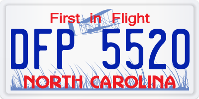 NC license plate DFP5520