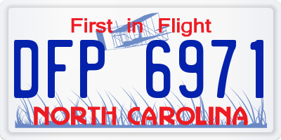 NC license plate DFP6971