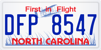 NC license plate DFP8547