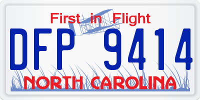 NC license plate DFP9414