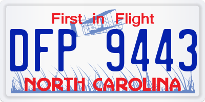 NC license plate DFP9443