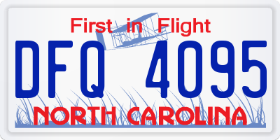NC license plate DFQ4095