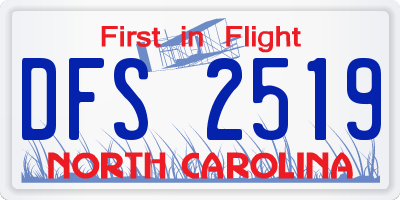 NC license plate DFS2519