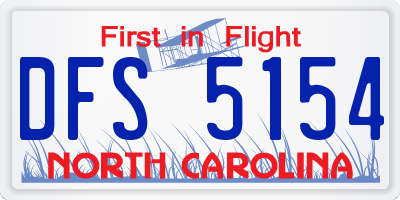 NC license plate DFS5154