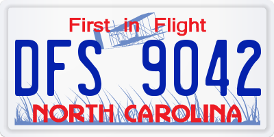 NC license plate DFS9042