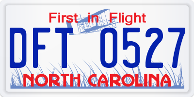 NC license plate DFT0527