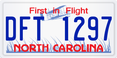 NC license plate DFT1297