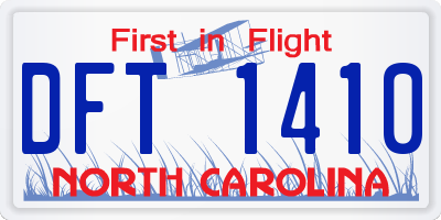 NC license plate DFT1410