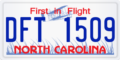 NC license plate DFT1509