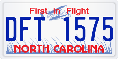 NC license plate DFT1575