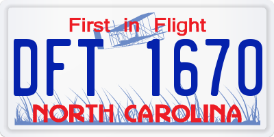 NC license plate DFT1670