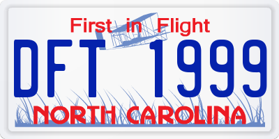 NC license plate DFT1999