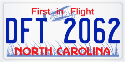 NC license plate DFT2062