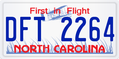 NC license plate DFT2264