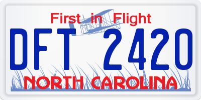 NC license plate DFT2420