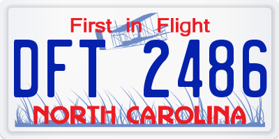 NC license plate DFT2486