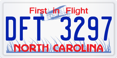 NC license plate DFT3297