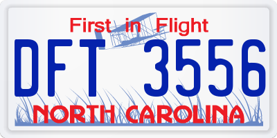 NC license plate DFT3556