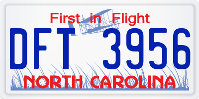 NC license plate DFT3956