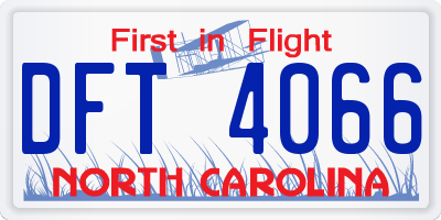 NC license plate DFT4066