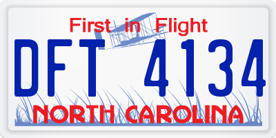 NC license plate DFT4134