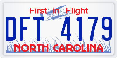 NC license plate DFT4179