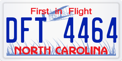 NC license plate DFT4464