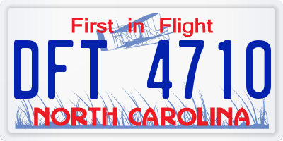 NC license plate DFT4710