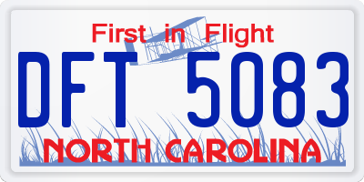 NC license plate DFT5083