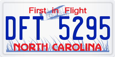NC license plate DFT5295