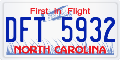 NC license plate DFT5932