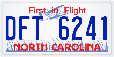 NC license plate DFT6241