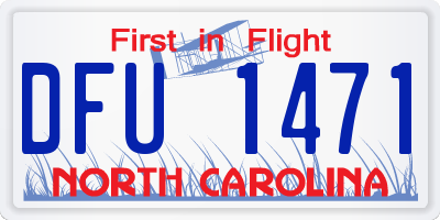 NC license plate DFU1471