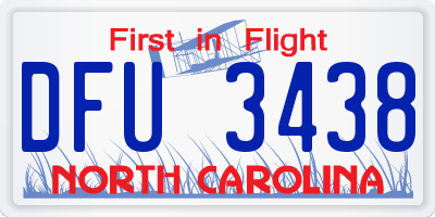 NC license plate DFU3438