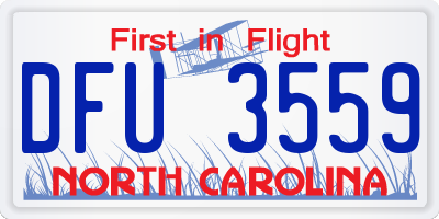 NC license plate DFU3559